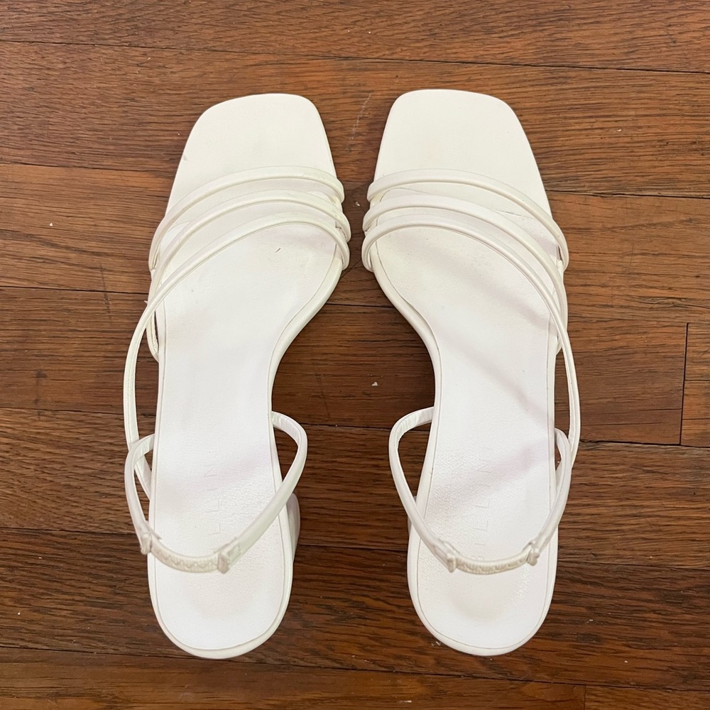Billini White Strappy Heels